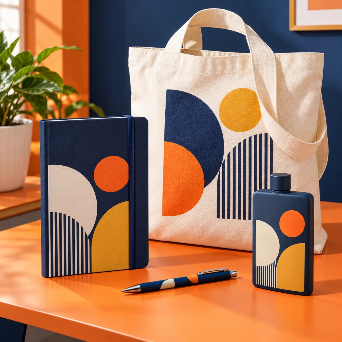 Gourde, carnet, stylo et tote bag pour accueillir une équipe